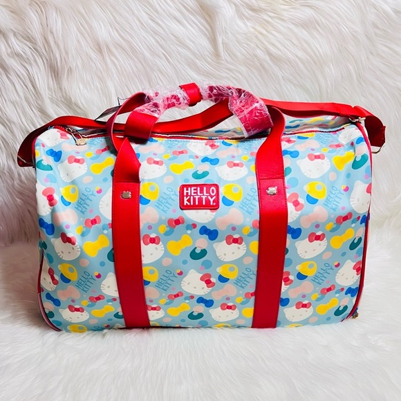 Hello Kitty Accessories - Hello Kitty Duffel Rolling Bag